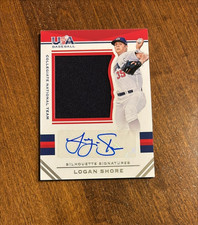 Logan Shore 2017 USA Baseball Silhouette Game Patch Auto #82 Gators Tigers /199