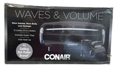 Conair Waves Volume 12 Jumbo Hot Rollers 1 1/2" Ceramic Hair Curlers Heated