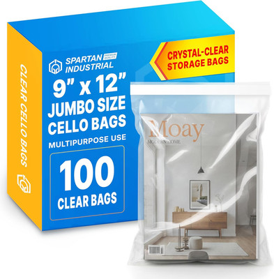 Bolsas de Celofan Autoadhesivas 9x12 Pulgadas para Ropa Pack 100 Transparentes