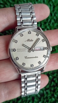 MIDO COMMANDER OCEAN STAR DATODAY 8268 ORIGINAL DIAL AUTOMATIC SWISS MADE WATCH
