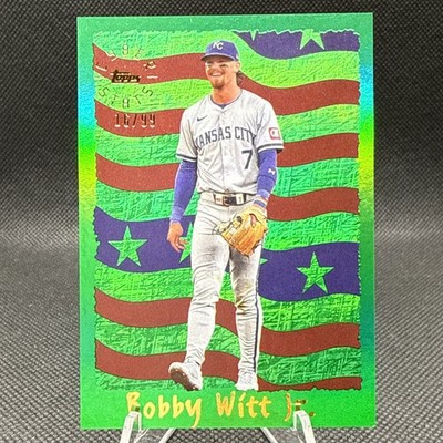 2025 Topps Archives - 1995 Topps Cyberstats Bobby Witt Jr. Green /99 #95C-12