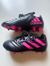 adidas Kids' Goletto VII FG Soccer Cleats Core Black Shock Pink FV2895