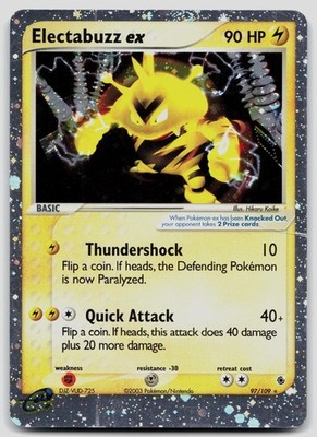 Electabuzz ex 97/109 Ruby & Sapphire Holo Pokemon HP - creases