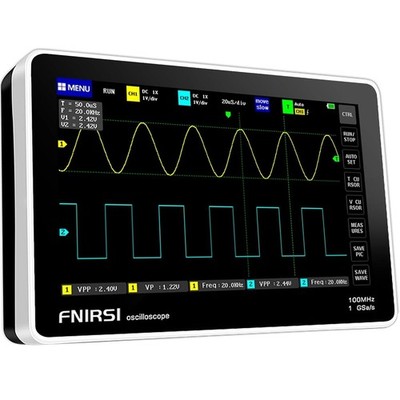 Multi-Function Portable Touchscreen Oscilloscope   100MHz Bandwidth, 7'' Display