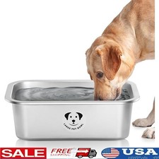 Stainless Steel Dog Bowls for Large Dogs 0.85 Gallons Metal Food Dog Water Bowl