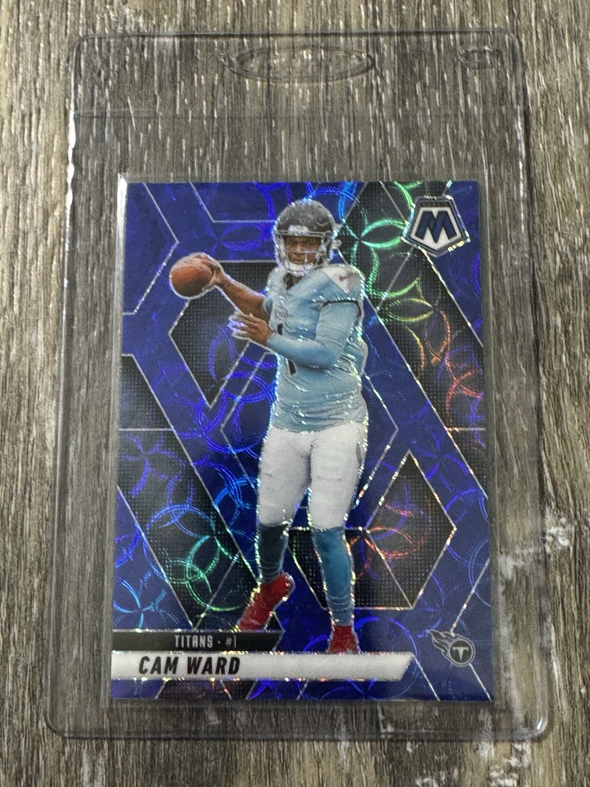 2025 Panini Mosaic - Cam Ward #382 Blue Scope Prizm
