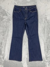 Old Navy Jeans Women's 8 Dark Blue Flare Leg High Rise Stretch Pants Casual