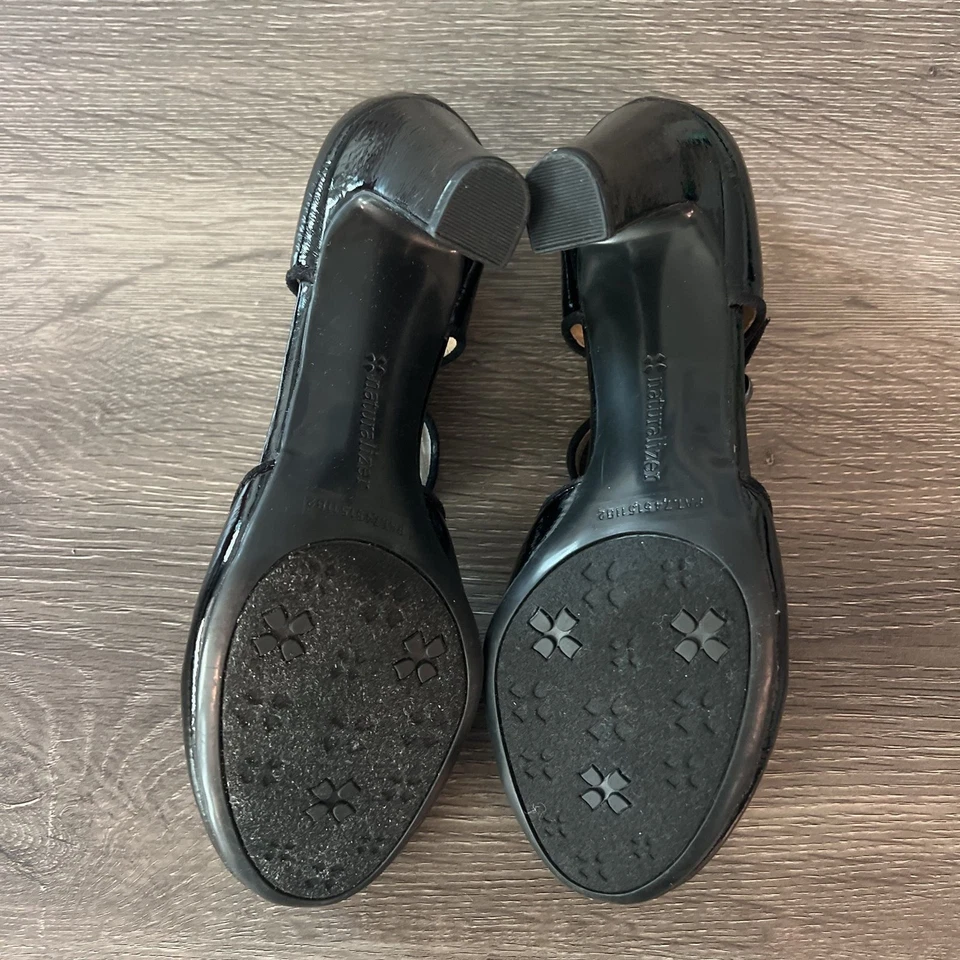 Correa en T de charol negro Mary Janes. Y2K Pinup Girl Glam Look Foto 3 de 4