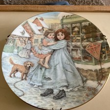 The NSPCC Christmas Plate 1987 Collection Plate And Plate Hanger Good Condition 