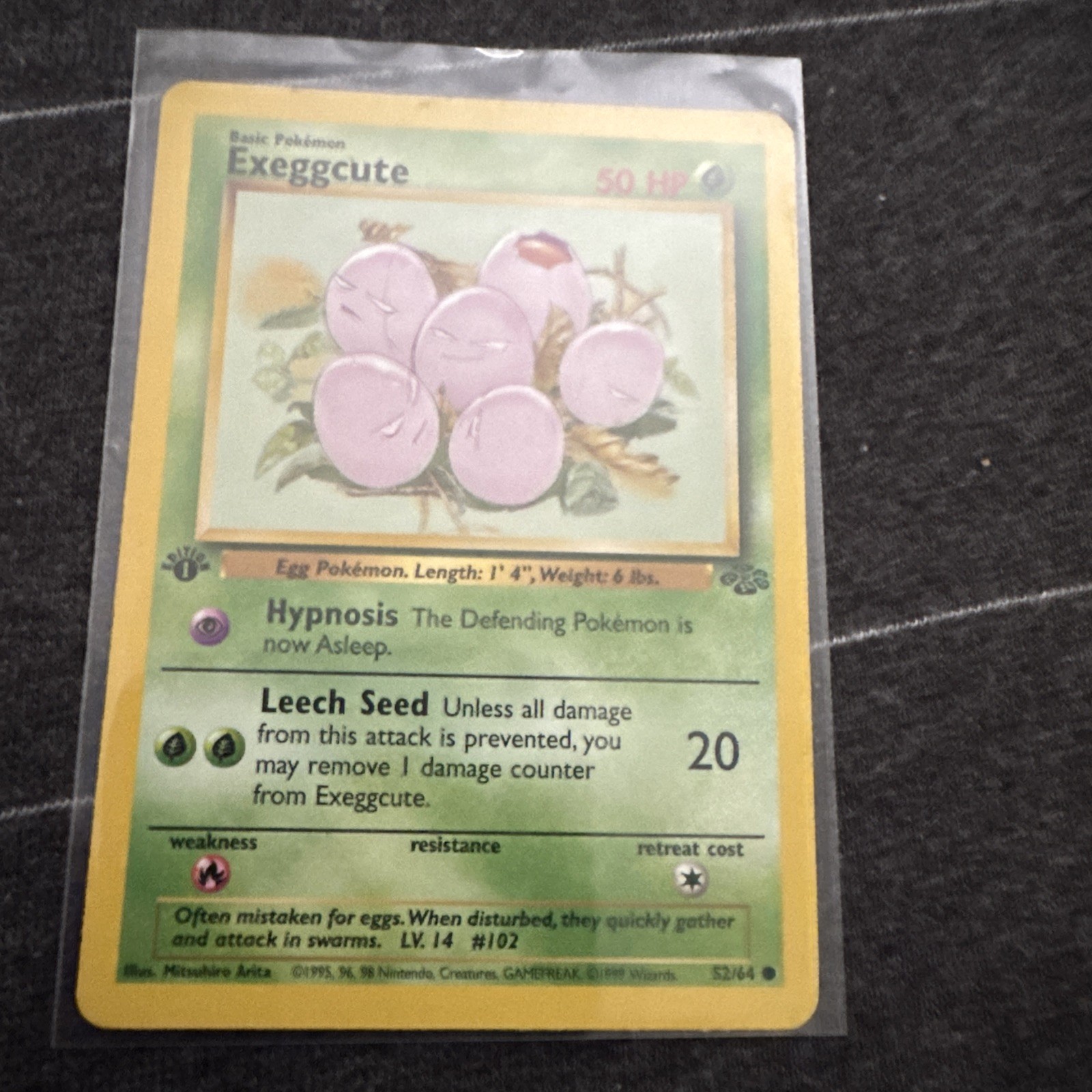 Pokémon TCG - EXEGGCUTE - 1ST EDITION - 52/64 - WOTC - JUNGLE (1999) - NM