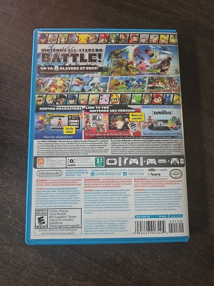 Super Smash Bros. - Nintendo Wii U - No Manual - Image 3 of 3