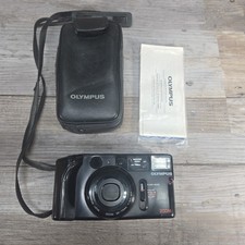Olympus AZ-1 Zoom 35mm Film Point and Shoot Camera Black Case Untested