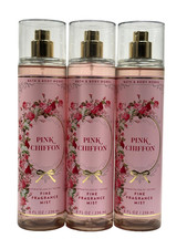 3 BATH  BODY WORKS PINK CHIFFON WOMEN FRAGRANCE MIST BODY SPRAY 8 FL OZ NEW