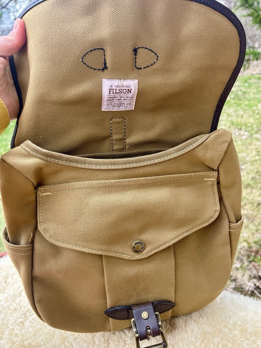 Filson Field Bag Small Twill Tan OS Brass #11070230 New USA MADE