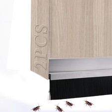 2 Pack 92cm/36inch Door Bottom Sweeps for Exterior and Interior Door, with 1I...