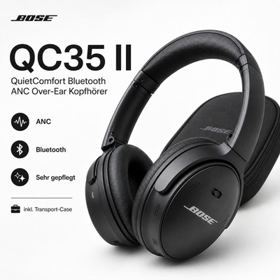 Bose QuietComfort 35 II (QC35 II) ANC Bluetooth Kopfhörer   Sehr gepflegt