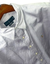 Polo Ralph Lauren Shirt Mens 17.5 34/35 Purple Classic Fit Oxford Pony Preppy