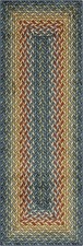 Marion Braided-Style Print Runner Rug 2' x 6' Multi-Color Made in USA –