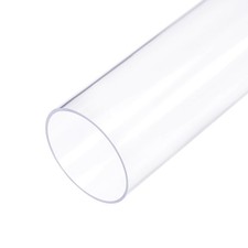 Clear Rigid PVC Pipe 36mm ID x 38mm x 0.5m Round Tube Tubing