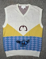 Xander Zhou SS20 Knit Vest Size 46 Graphic Sweater Tank Runway 2020 Designer