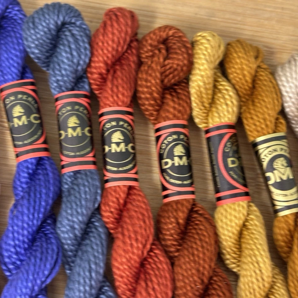 Lot of 12 DMC Cotton Perle #3 Neutral Colors Embroidery Floss 15m/16.4y/5g Coton - Image 3 of 4