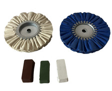 5 Pcs 8" Diam. Airway Buffing Wheel Kit 5/8 Arbor-New-See Desc-100 to Charity