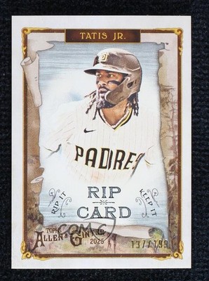 2025 Topps Allen & Ginter Rip Cards 137/199 Fernando Tatis Jr #RIP-8 1s4s