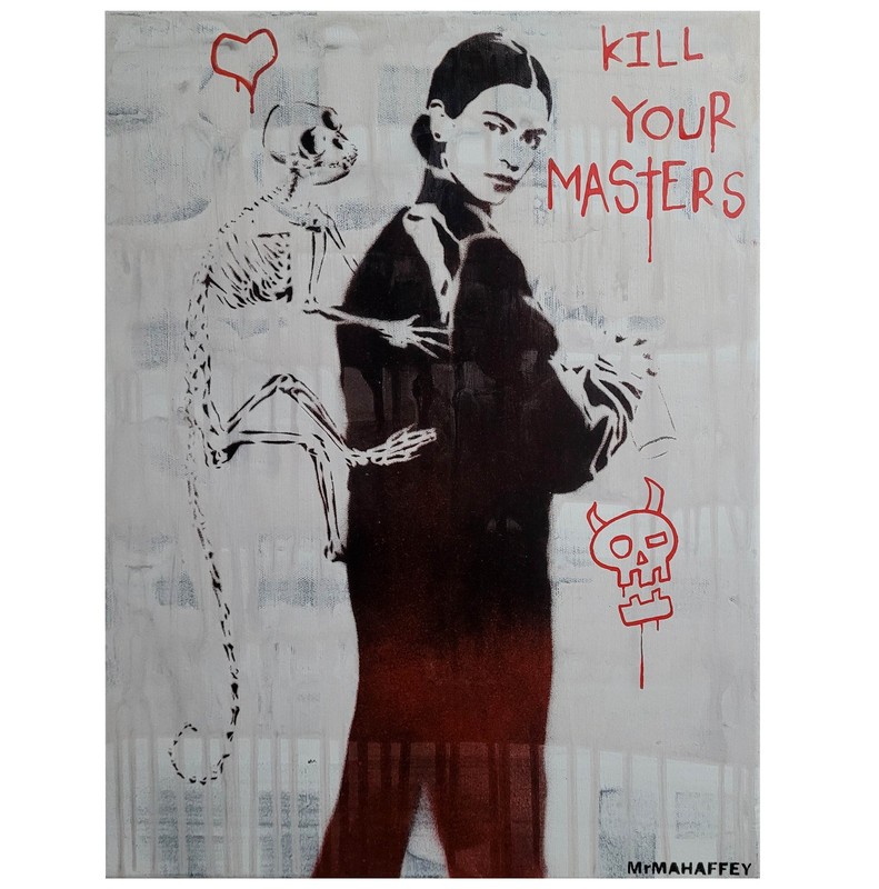 Frida Kahlo Portrait, Graffiti Art, queer art