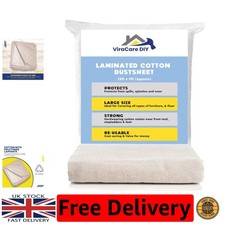 Multi-Purpose Reusable Dust Sheets 12'x9' - Perfect for Painting & Decorating