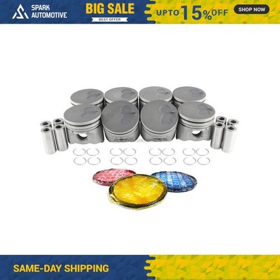 Pistons w/ Rings fit Fits 1992-2004 AM 6.5L V8 OHV 16V