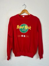Vtg 80s Hard Rock Cafe Hong Kong Crewneck 100 Cotton XL