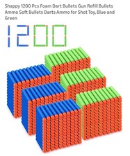 Shappy 1200 Foam Dart Bullets-Green Blue-NEW IN ORIGINAL BOX