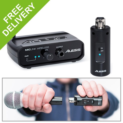 Alesis MicLink Wireless PA Microphone Adapter USB XLR - Transform Your Wired Mic - Zdjęcie 1 z 3