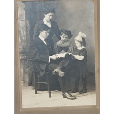 Christmas family photo vintage 1910 collectable holiday portrait ephemrea