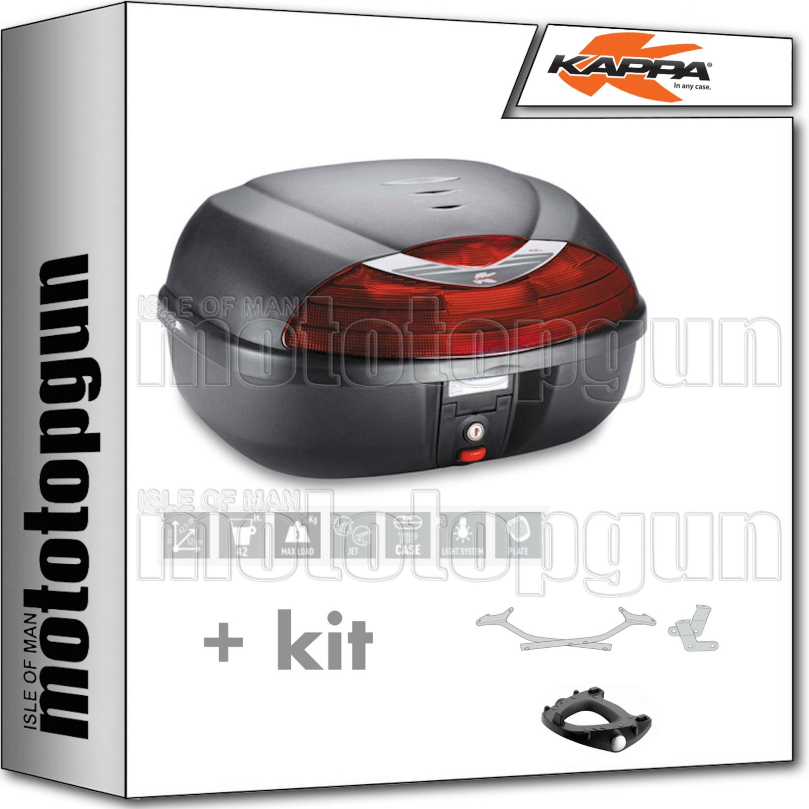 KAPPA VALIGIA K42N + ATTACCO MONOLOCK SUZUKI GSF 650 BANDIT S K7 K8 2007 07