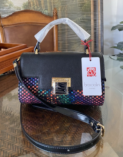 Braccialini Multicolor Small Satchel Crossbody Bag NWT - 第 1/7 張圖片