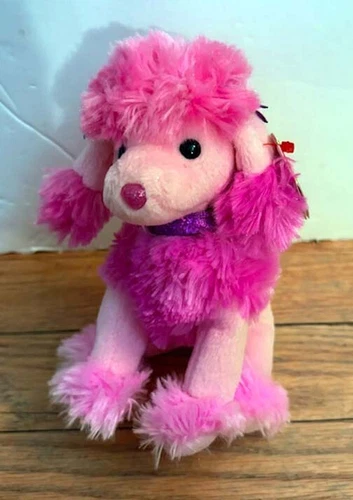 TY Beanie Baby Ooh-La-La Pink Poodle Plush Stuffed Animal Vintage Retired NWT