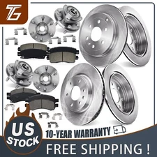 Front / Rear Rotors Pads Wheel Bearing Hubs for GMC Acadia Limited Acadia