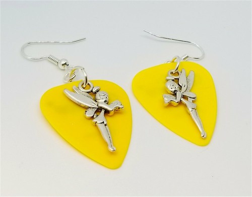 Tinkerbell Charm Guitar Pick Earrings - Pick Your Color - Picture 21 of 21
