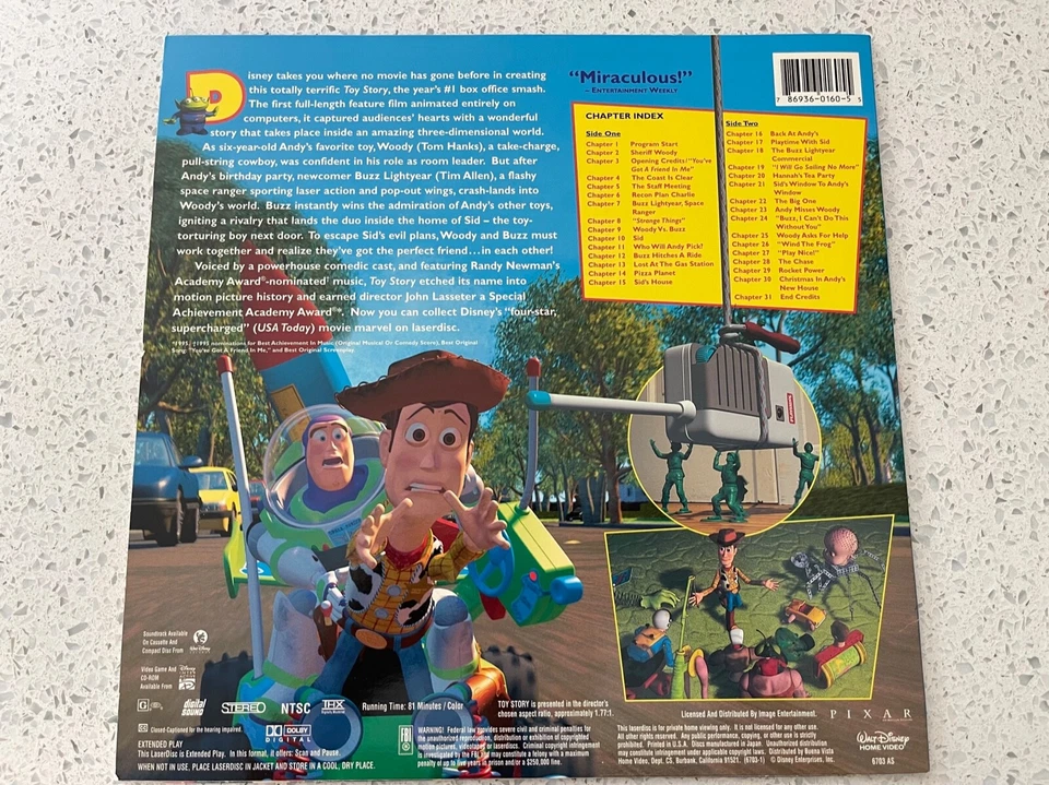 Pixar/Disney's Toy Story Letterbox Laserdisc - Imagem 2 de 2