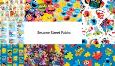 Sesame Street Licensed Prints 40 Designs Collection Cotton Fabric by the Yard