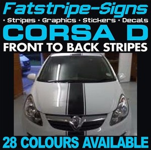 VAUXHALL CORSA D STRIPES GRAPHICS STICKERS DECALS SXI GSI VXR S 1.2 1.4 ...