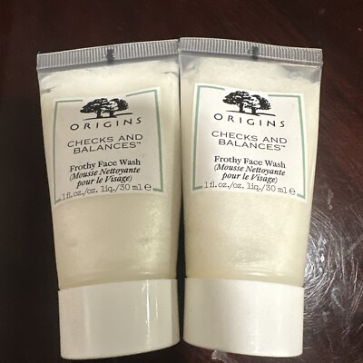 2*Origins Checks And Balances Frothy Face Wash 1 oz / 30 ml Each
