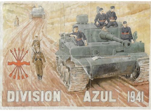 0703G “250 Infanterie-Division AZUL” BLUE DIVISION SPAIN-UNCUT RATION COUPONS 👍 - Picture 1 of 2