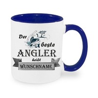 "Kaffeetasse/Kaffeebecher \" Der Beste Angler HeißT Wunschname \""