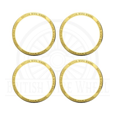 24K Triple Gold Rings for Zenith Locking Knock Off Spinner Caps, Set of 4