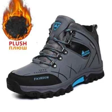 Men's Winter Snow Boots Waterproof Warm Outdoor Hiking Boots Work Travel Shoes