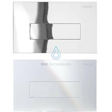 PLACCA PUCCI SARA LINEA BIANCA E CROMO 4,7mm WC INCASSO CASSETTA INCASSO BAGNO