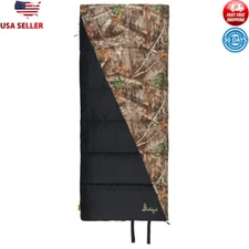 Pathfinder 35° Rectangular Sleeping Bag Durable Soft Oversized Two-way Zipper