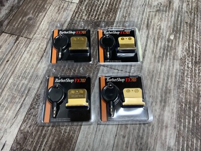 BARBERSHOP FX707 DLC 2.0MM DEEP TOOTH TITANIUM TRIMMER BLADES **LOT OF 4**